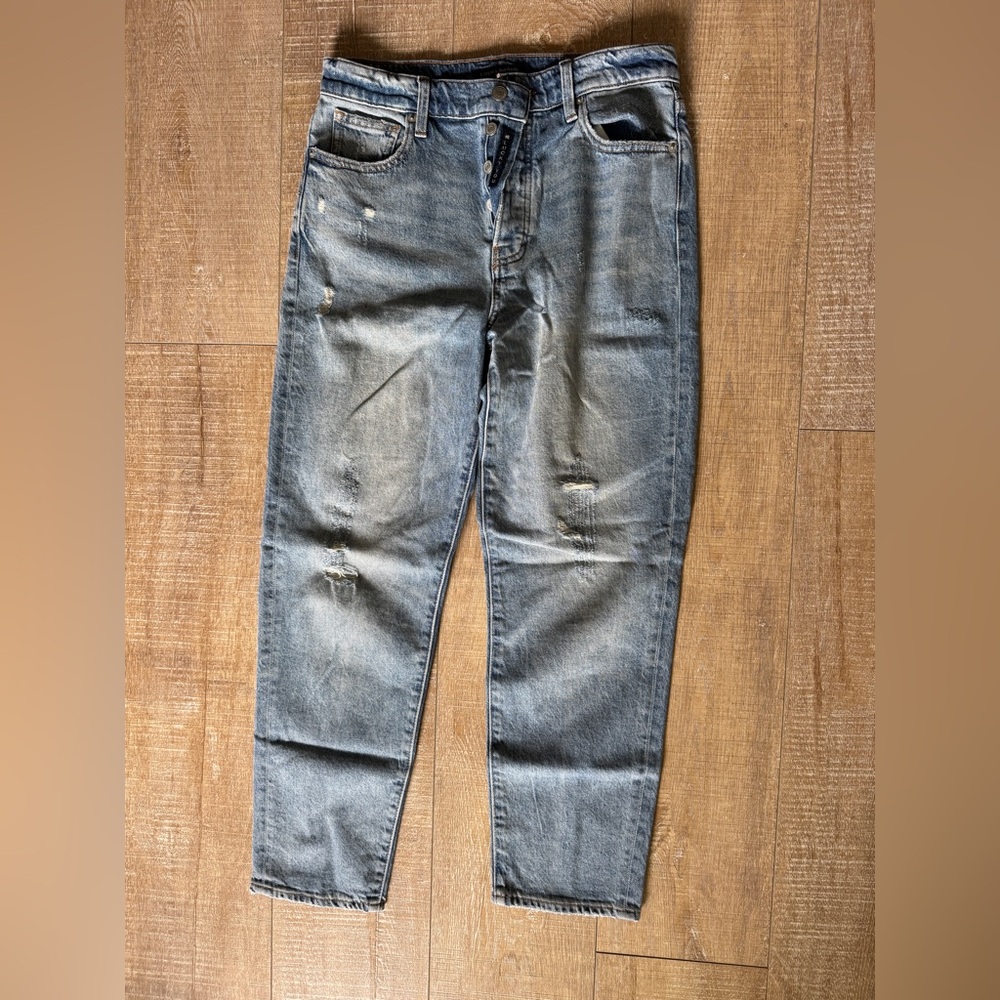 Lucky Brand High Rise Distressed Mom Jeans DREW